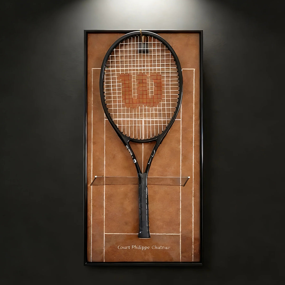 Cadre mural pour raquette de tennis – Support décoratif design pour exposition