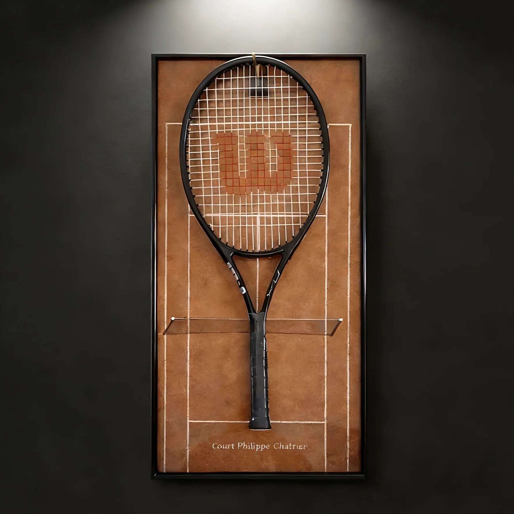 Cadre mural pour raquette de tennis – Support décoratif design pour exposition