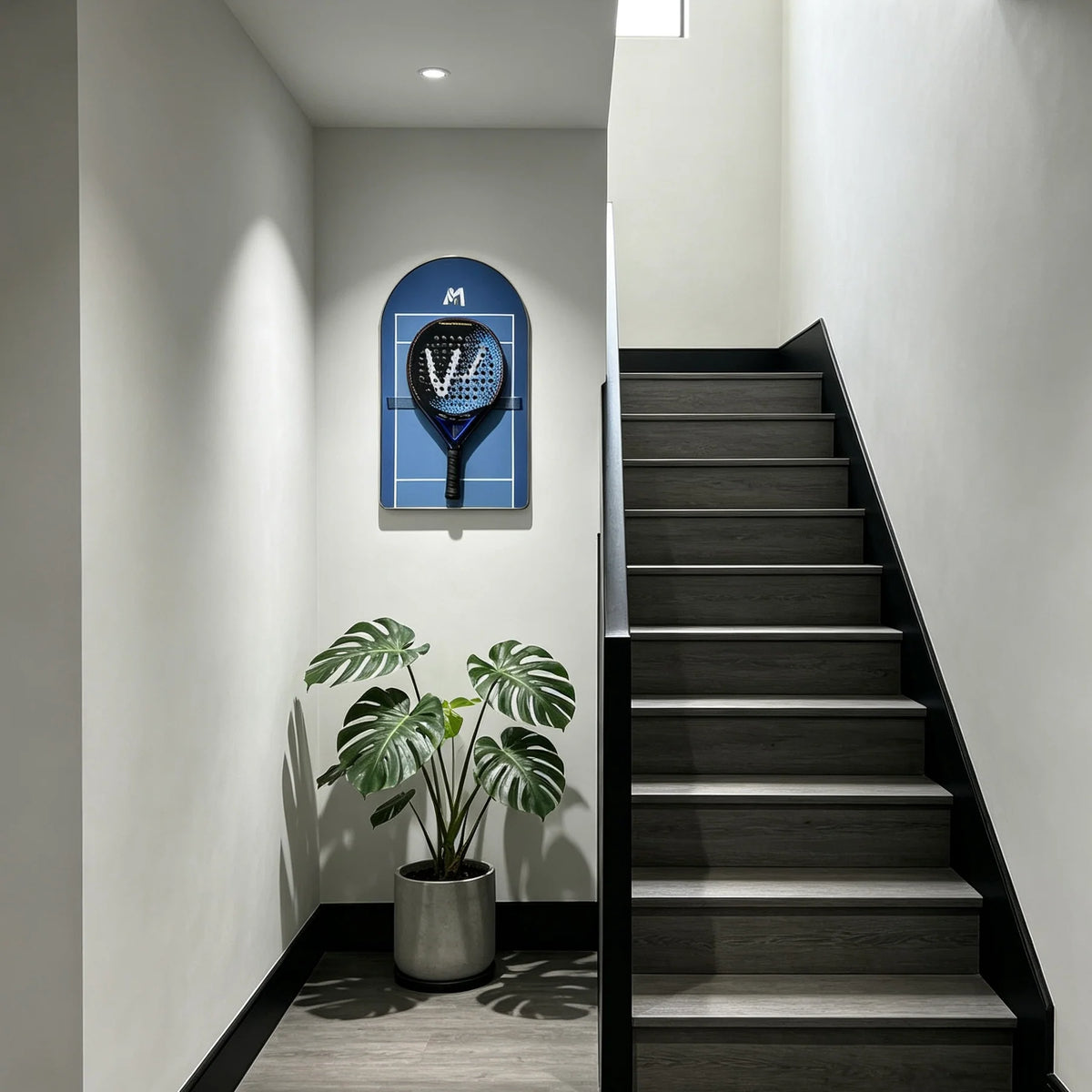 Cadre mural pour raquette de padel – Support décoratif inspiré terre battue