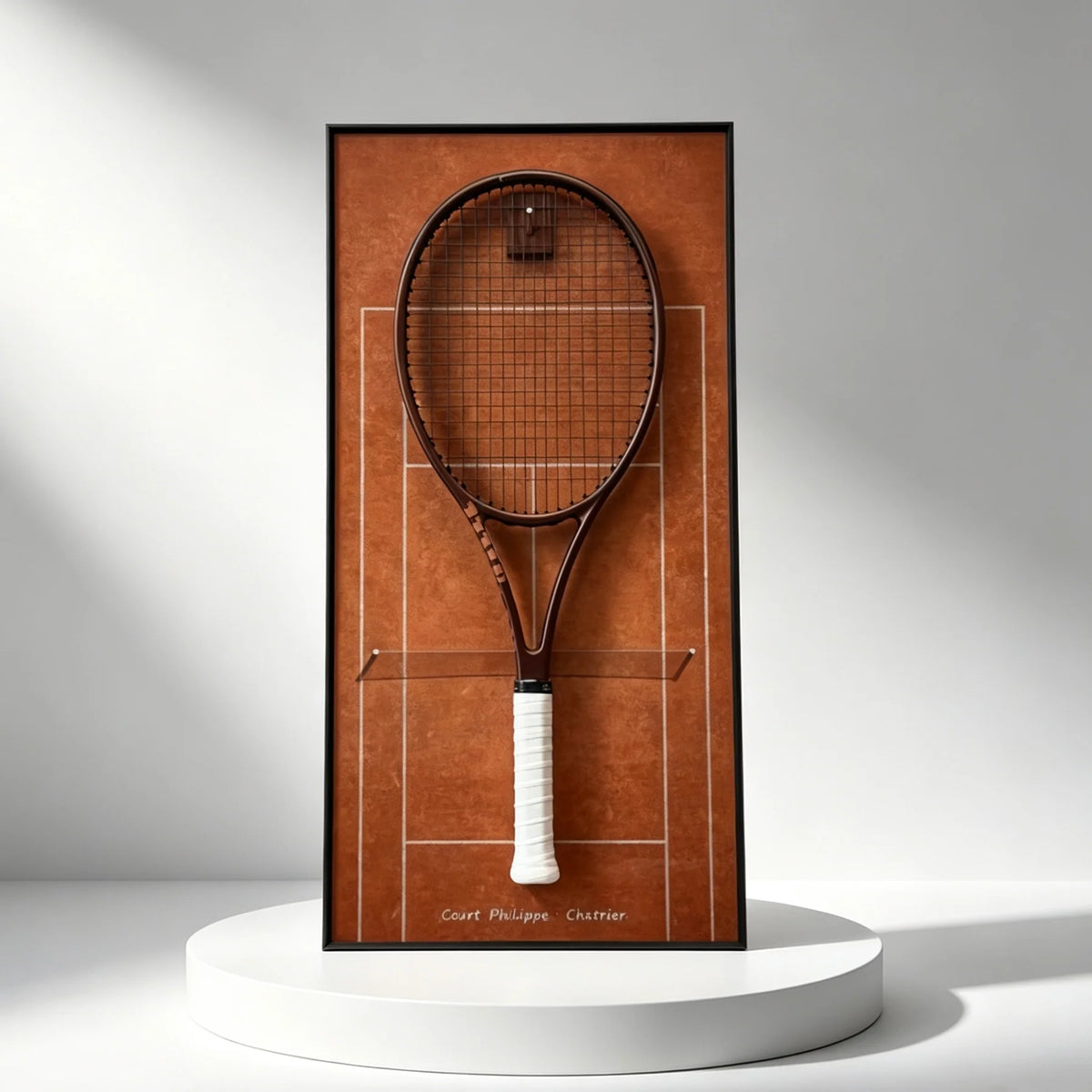 Cadre mural pour raquette de tennis – Support décoratif design pour exposition