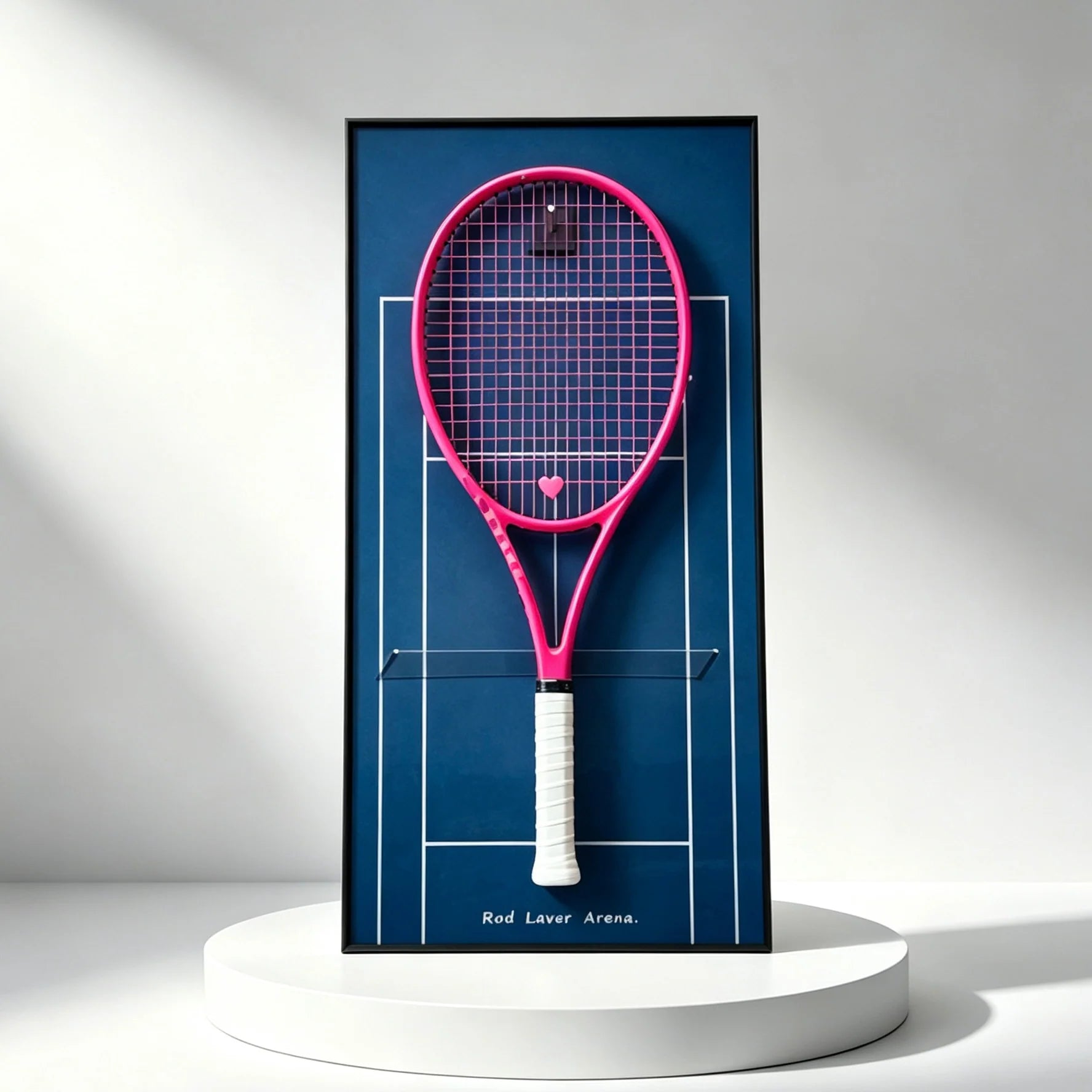 Cadre mural pour raquette de tennis – Support décoratif design pour exposition