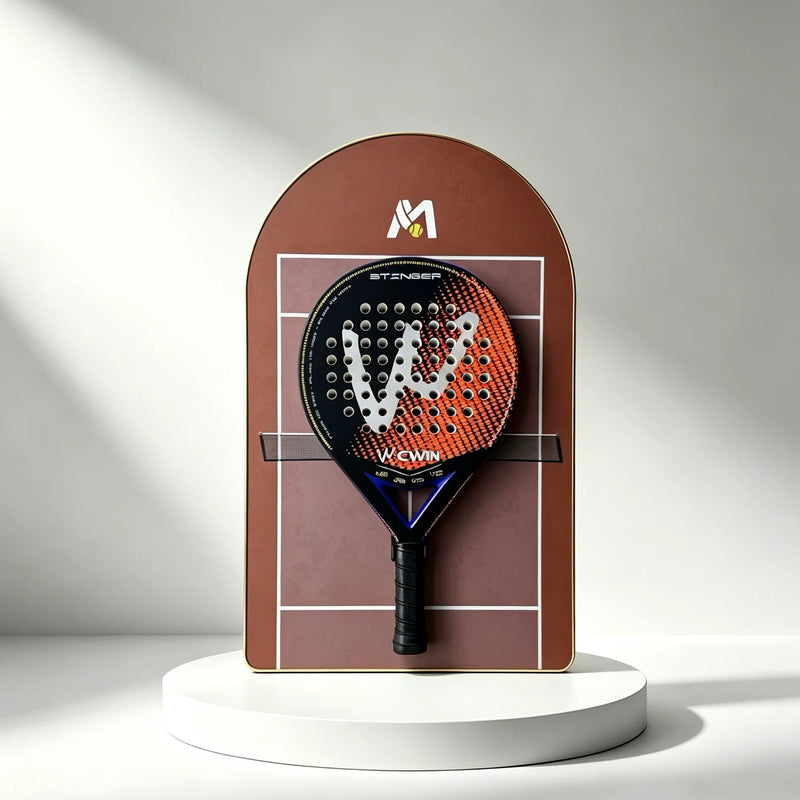 Cadre mural pour raquette de padel – Support décoratif inspiré terre battue