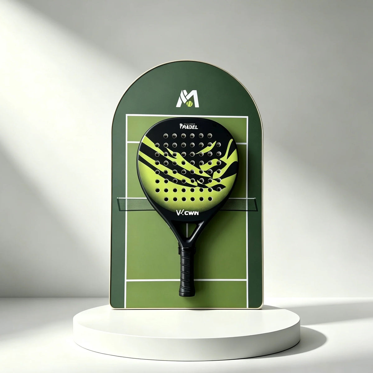 Cadre mural pour raquette de padel – Support décoratif inspiré terre battue