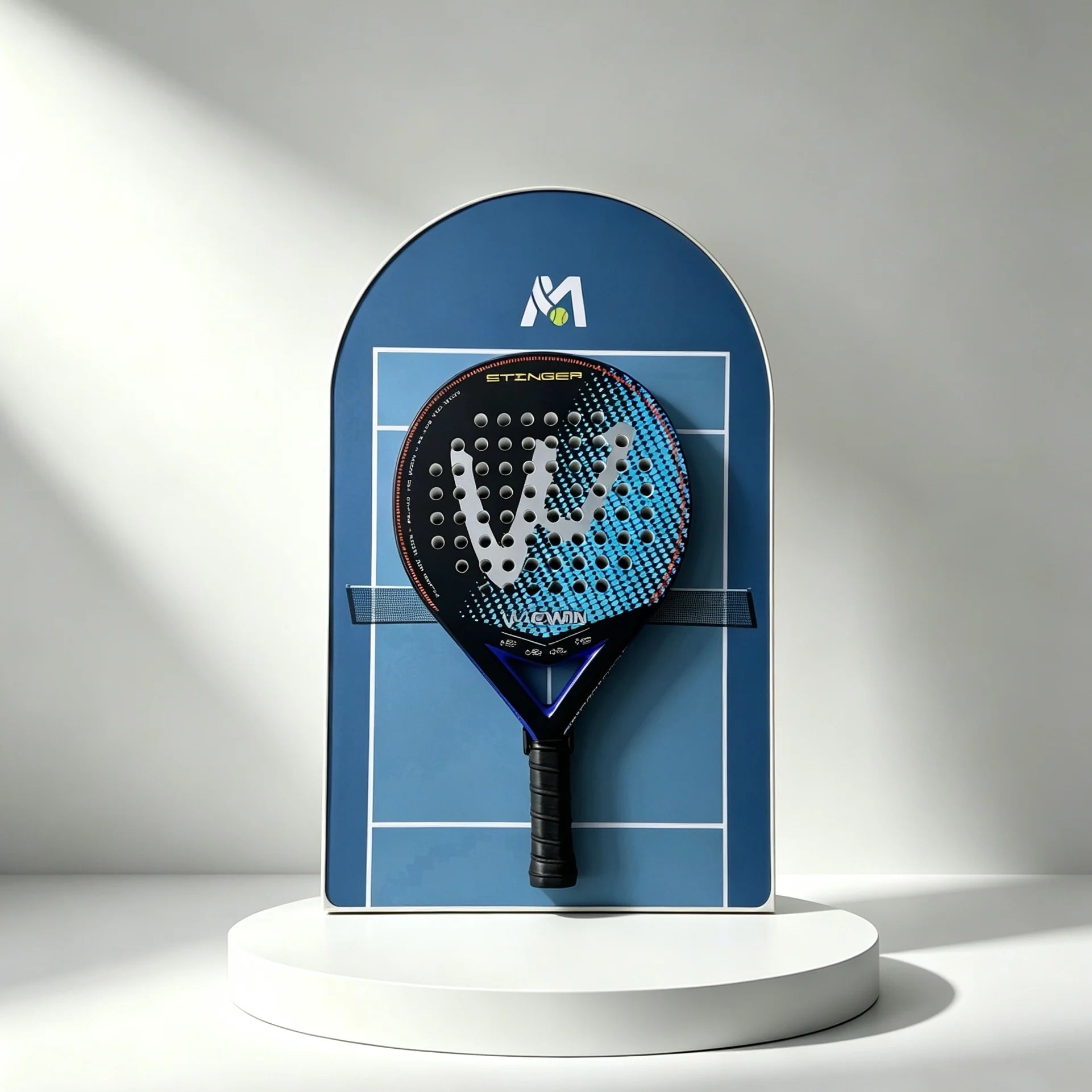 Cadre mural pour raquette de padel – Support décoratif inspiré terre battue
