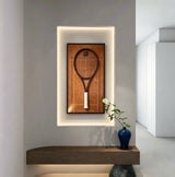 Cadre mural pour raquette de tennis – Support décoratif design pour exposition