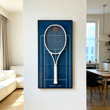 Cadre mural pour raquette de tennis – Support décoratif design pour exposition