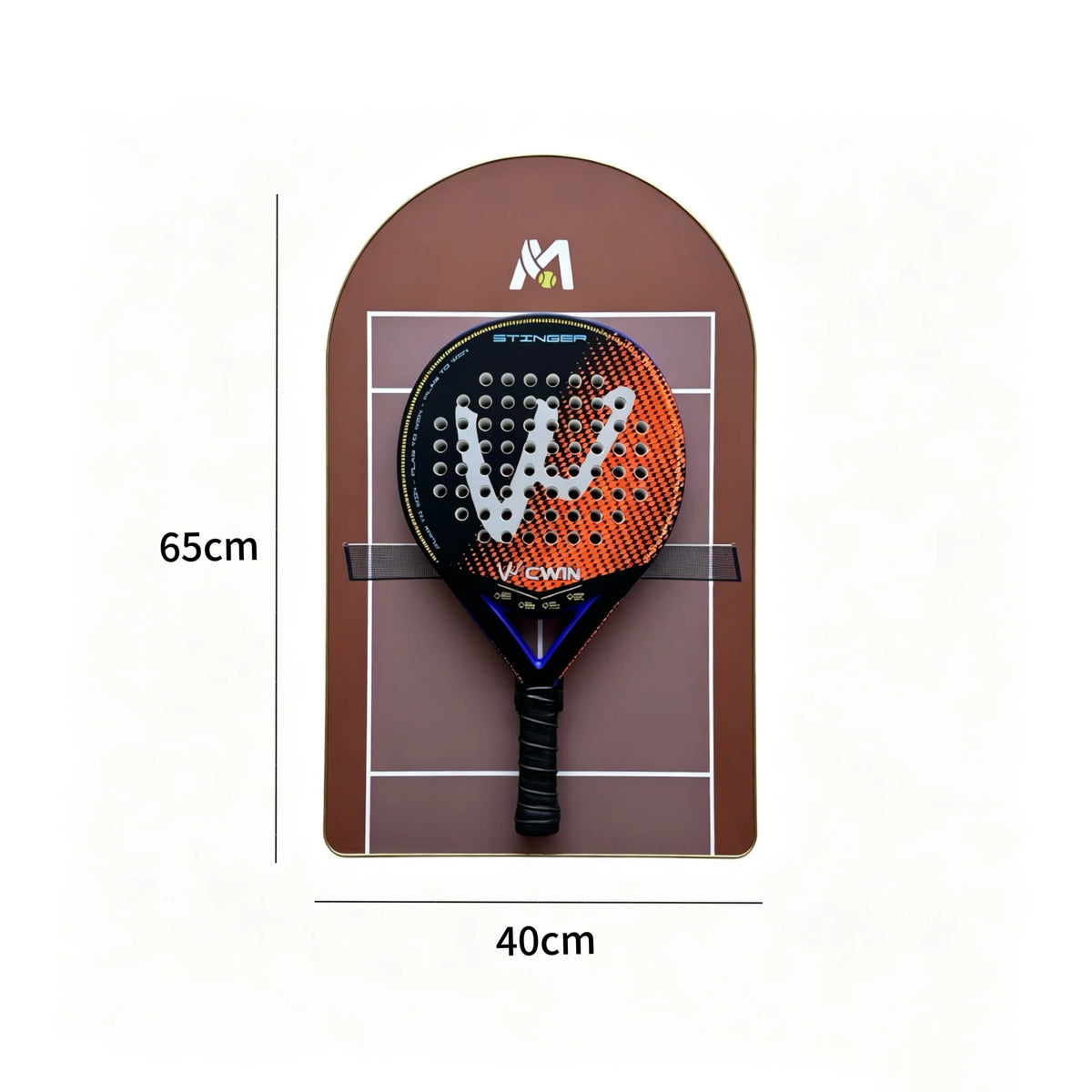 Cadre mural pour raquette de padel – Support décoratif inspiré terre battue