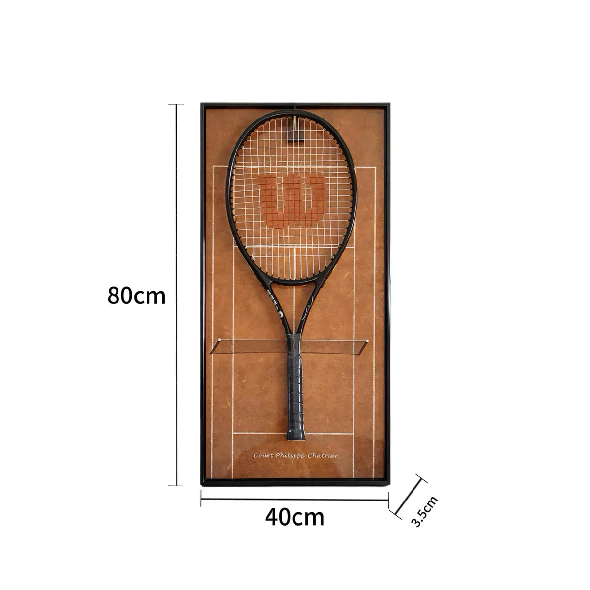 Cadre mural pour raquette de tennis – Support décoratif design pour exposition
