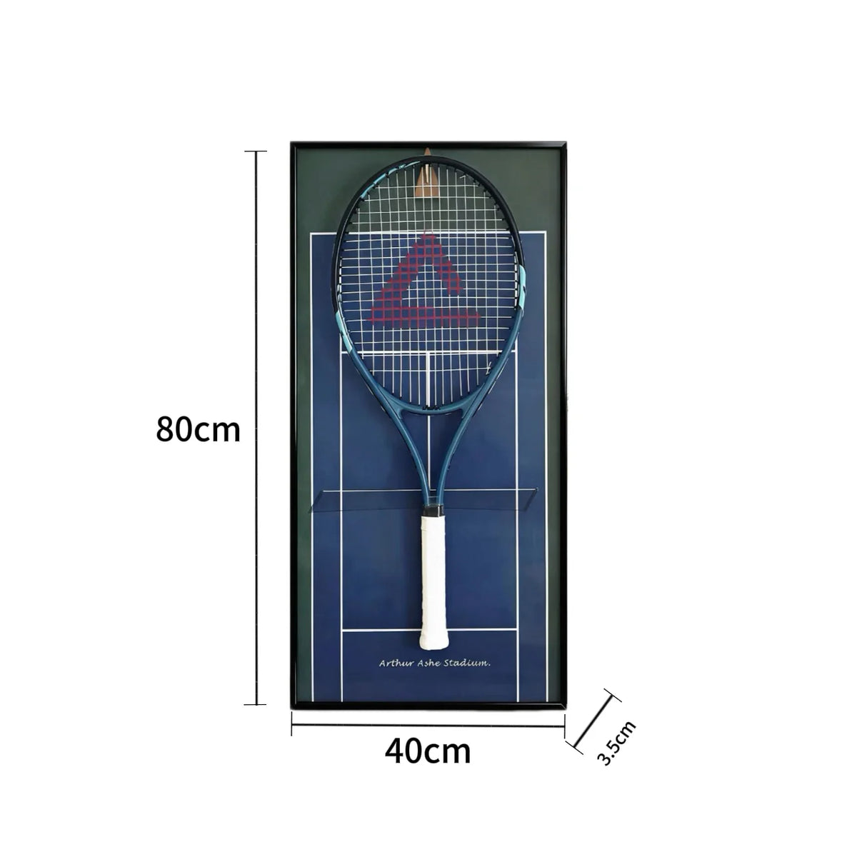 Cadre mural pour raquette de tennis – Support décoratif design pour exposition